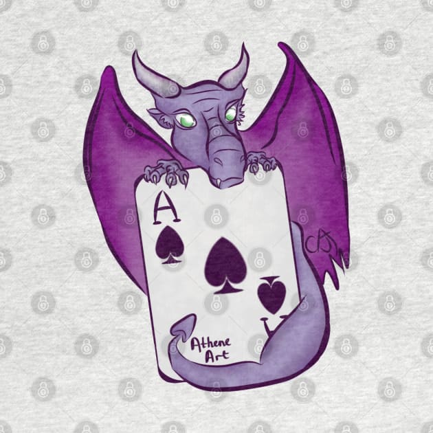 Asexual Pride Subtle Ace of Spades Dragon by Athene Art